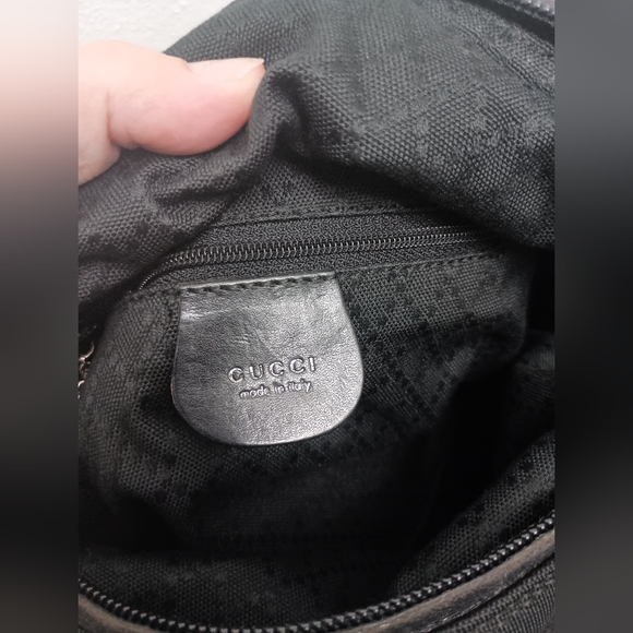 Gucci Shoulder Bag Nylon Leather Half Moon - Picture 13 of 15